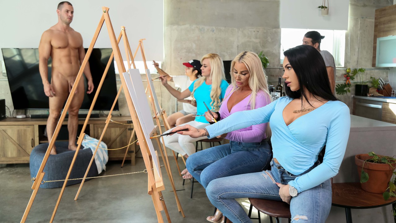 Sip And Paint And Suck Cock Robbin Banx MJFresh Duncan Saint Www Brazzers Hd
