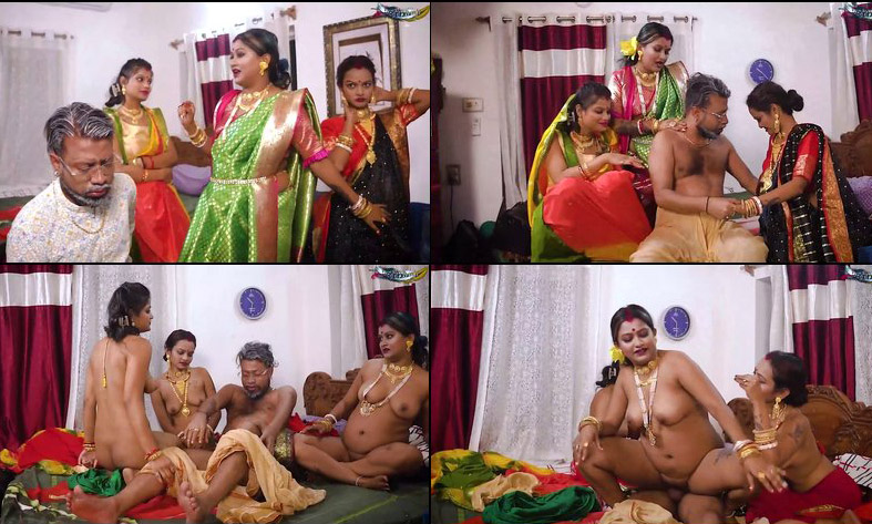 Tharki Burha Nikala Suhagraat Manana With His Three New Naveli Wives Www Brazzers Hd