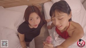 Experience an Intimate Asian Threesome POV Featuring June Liu and Emiri Momota